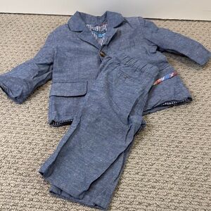 Charming Blue Toddler Suit Set